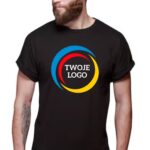 Męska koszulka z nadrukiem w pełnym kolorze - przód